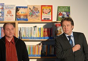 Sandro Pezetta und Kurt Michael Strametz bei der literarischen Adventjause der Bcherlinge