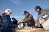 Sausch�delessen in Neufeld Dorf, 31.12.2015