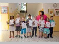 Siegerehrung zur Kids-Olympiade in der VS Neufeld, 25.06.2014
