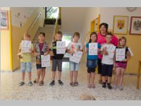 Siegerehrung zur Kids-Olympiade in der VS Neufeld, 25.06.2014
