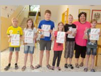 Siegerehrung zur Kids-Olympiade in der VS Neufeld, 25.06.2014
