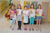 Siegerehrung zur Kids-Olympiade in der VS Neufeld, 26.06.2015